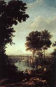 Claude Lorrain Landscape with the Finding of Moses painting
